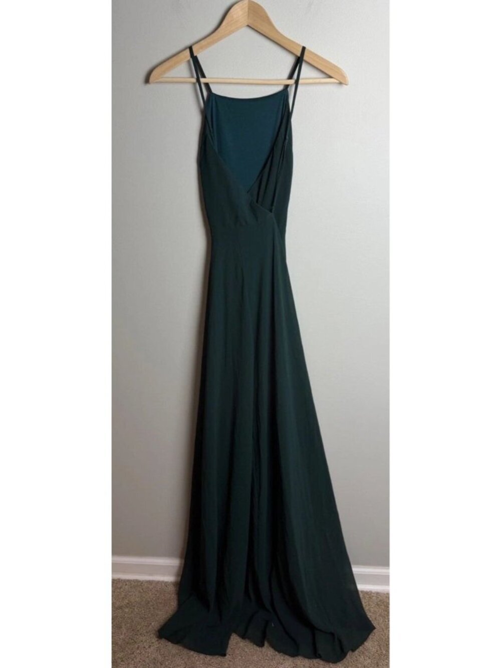 Lulus Mythical Kind Of Love Dark Green Maxi Dress Size Medium Women’s - Picture 2 of 8